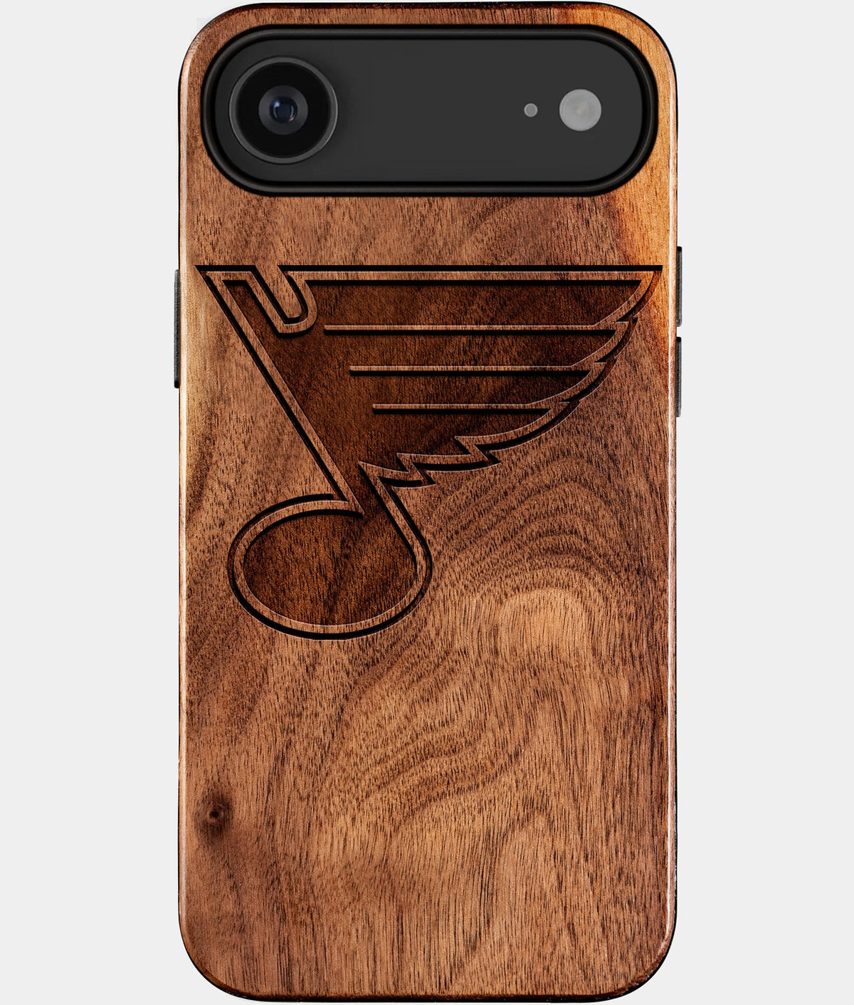 Eco-friendly St Louis Blues iPhone 17 Air Case - Carved Wood Custom St Louis Blues Gift For Him - Monogrammed Personalized iPhone 17 Air Cover By Aldergrove & Oak
