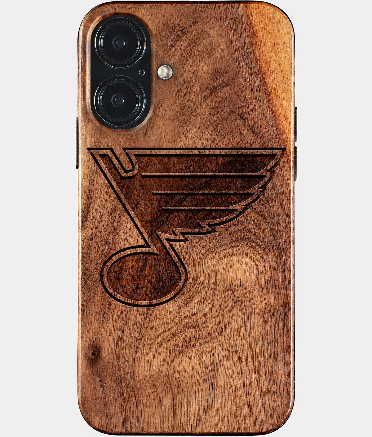 Eco-friendly St Louis Blues iPhone 17 Case - Carved Wood Custom St Louis Blues Gift For Him - Monogrammed Personalized iPhone 17 Cover By Aldergrove & Oak
