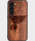 Best Wood St Louis Blues Samsung Galaxy S24 Case - Custom Engraved Cover - Aldergrove & Oak