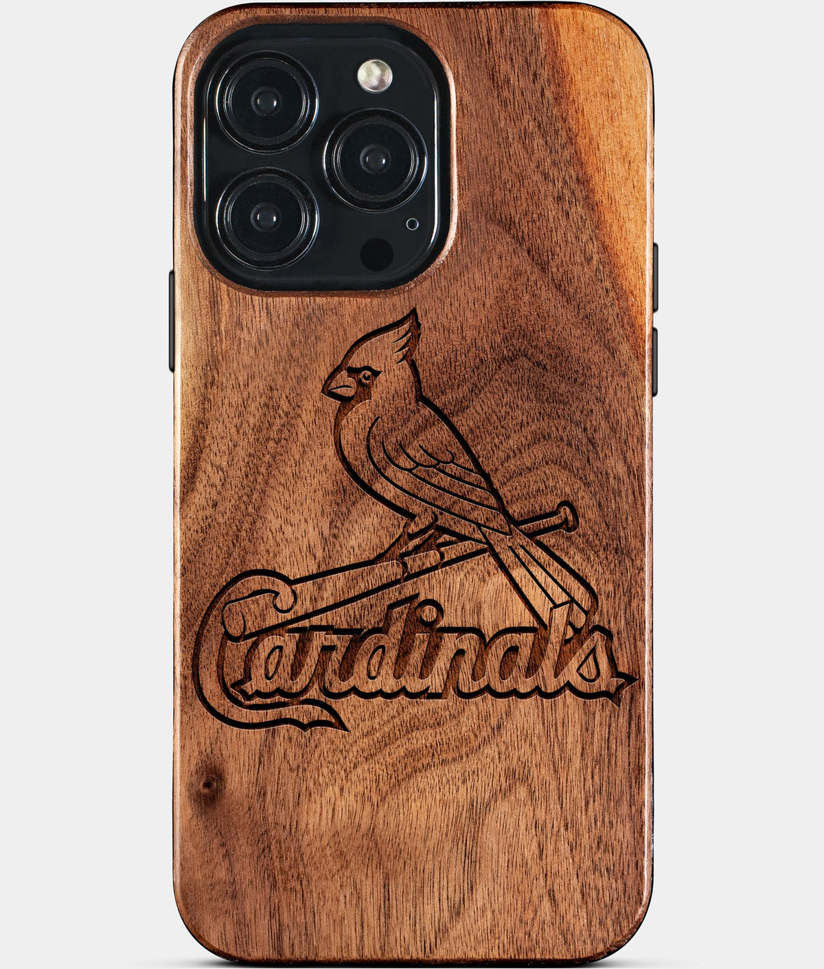 Custom St Louis Cardinals iPhone 15/15 Pro/15 Pro Max/15 Plus Case - Wood Cardinals Cover - Eco-friendly St Louis Cardinals iPhone 15 Case - Carved Wood Custom St Louis Cardinals Gift For Him - Monogrammed Personalized iPhone 15 Cover By Aldergrove & Oak