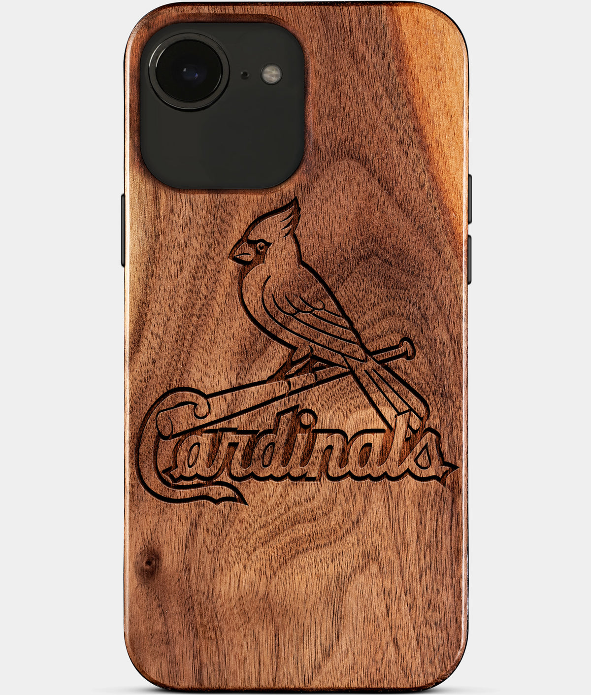 Eco-friendly St Louis Cardinals iPhone 17e Case - Carved Wood Custom St Louis Cardinals Gift For Him - Monogrammed Personalized iPhone 17e Cover By Aldergrove & Oak