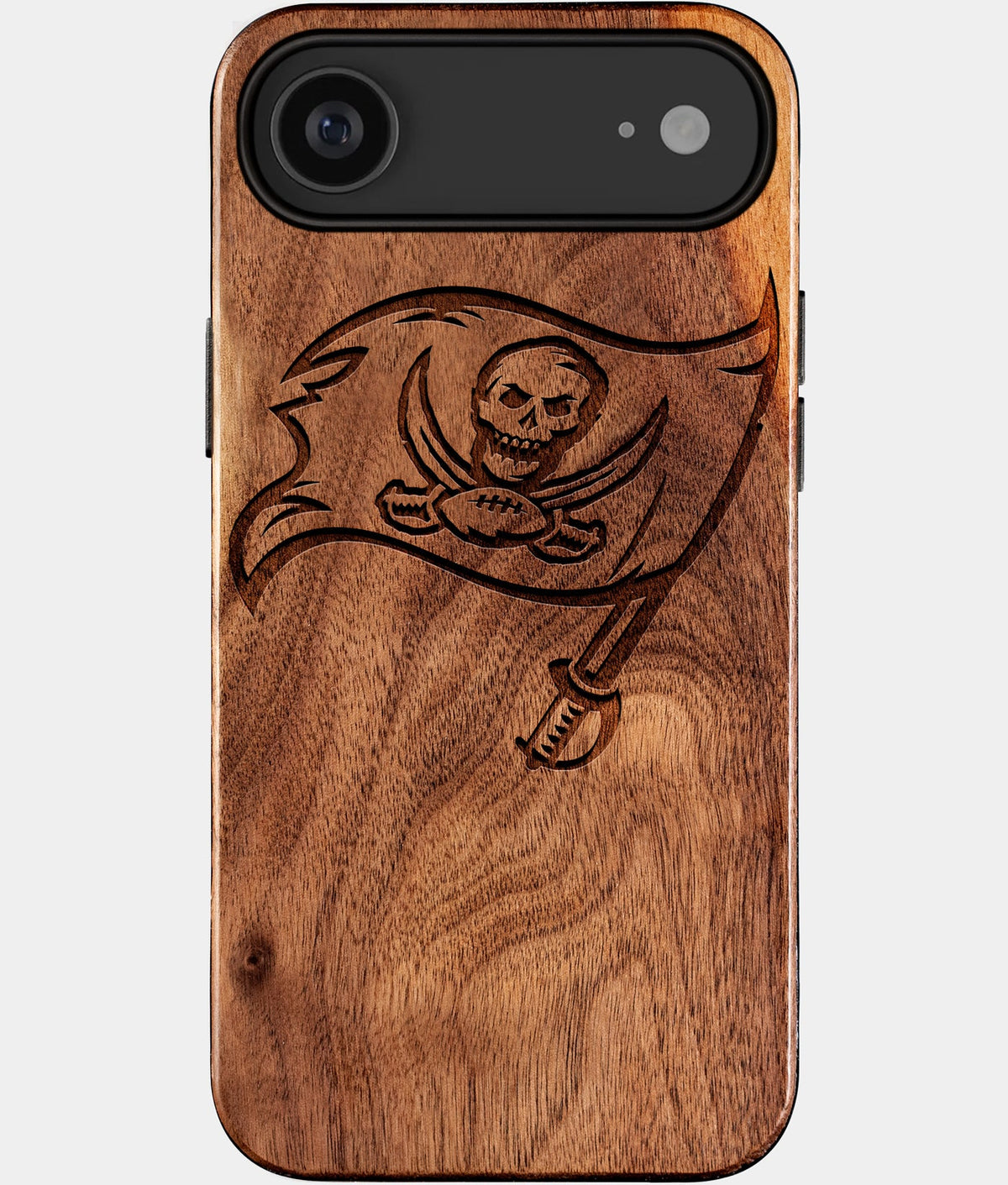 Eco-friendly Tampa Bay Buccaneers iPhone 17 Air Case - Carved Wood Custom Tampa Bay Buccaneers Gift For Him - Monogrammed Personalized iPhone 17 Air Cover By Aldergrove & Oak