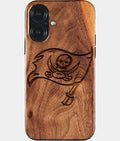 Eco-friendly Tampa Bay Buccaneers iPhone 17 Case - Carved Wood Custom Tampa Bay Buccaneers Gift For Him - Monogrammed Personalized iPhone 17 Cover By Aldergrove & Oak