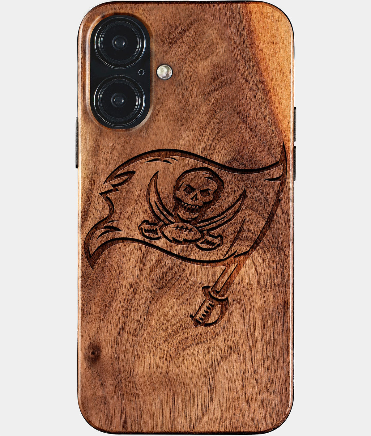 Eco-friendly Tampa Bay Buccaneers iPhone 17 Case - Carved Wood Custom Tampa Bay Buccaneers Gift For Him - Monogrammed Personalized iPhone 17 Cover By Aldergrove & Oak