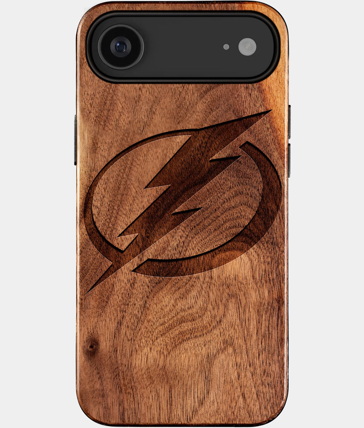 Eco-friendly Tampa Bay Lightning iPhone 17 Air Case - Carved Wood Custom Tampa Bay Lightning Gift For Him - Monogrammed Personalized iPhone 17 Air Cover By Aldergrove & Oak