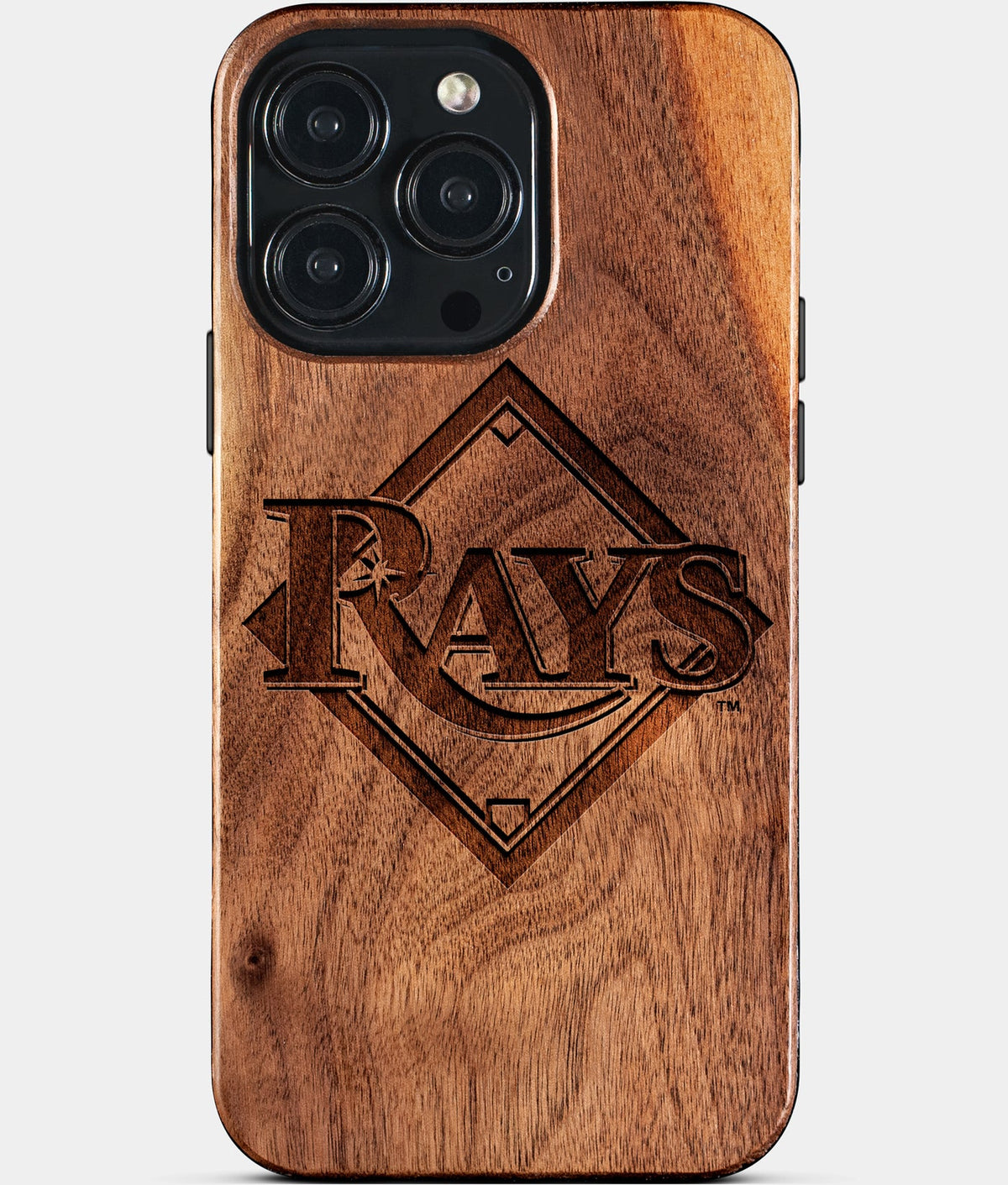 Custom Tampa Bay Rays iPhone 15/15 Pro/15 Pro Max/15 Plus Case - Wood Rays Cover - Eco-friendly Tampa Bay Rays iPhone 15 Case - Carved Wood Custom Tampa Bay Rays Gift For Him - Monogrammed Personalized iPhone 15 Cover By Aldergrove & Oak