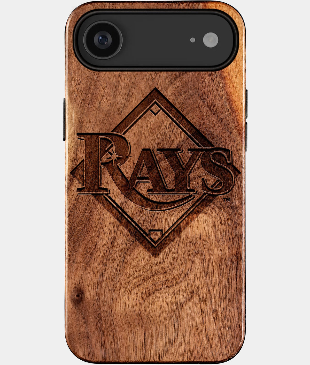 Eco-friendly Tampa Bay Rays iPhone 17 Air Case - Carved Wood Custom Tampa Bay Rays Gift For Him - Monogrammed Personalized iPhone 17 Air Cover By Aldergrove & Oak