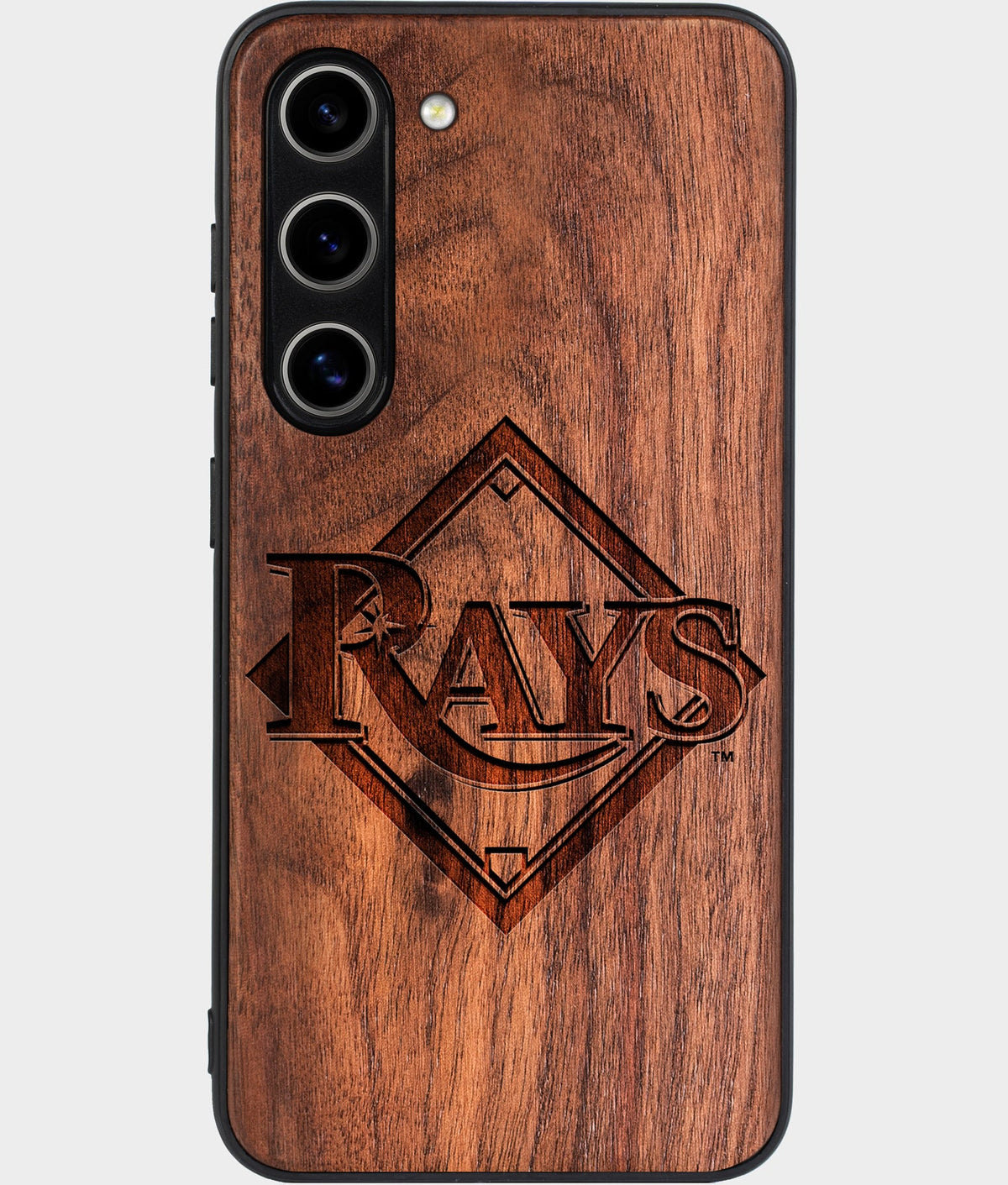 Best Wood Tampa Bay Rays Samsung Galaxy S24 Case - Custom Engraved Cover - Aldergrove & Oak