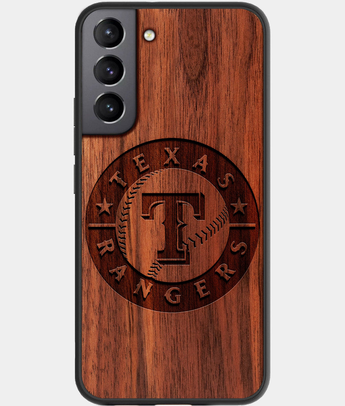 Best Wood Texas Rangers Samsung Galaxy S23 Case - Custom Engraved Cover - Aldergrove & Oak