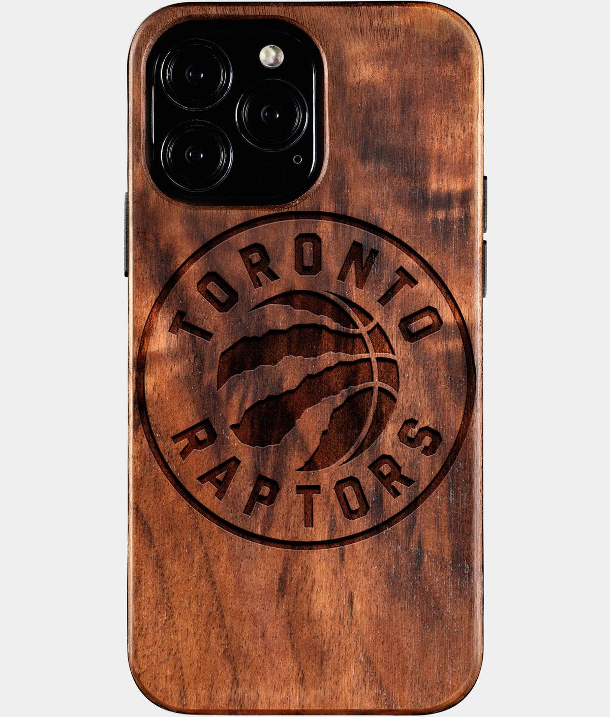 Custom Toronto Raptors iPhone 16/16 Pro/16 Pro Max/16 Plus Case - Wood Raptors Cover - Eco-friendly Toronto Raptors iPhone 16 Case - Carved Wood Custom Toronto Raptors Gift For Him - Monogrammed Personalized iPhone 16 Cover By Aldergrove & Oak
