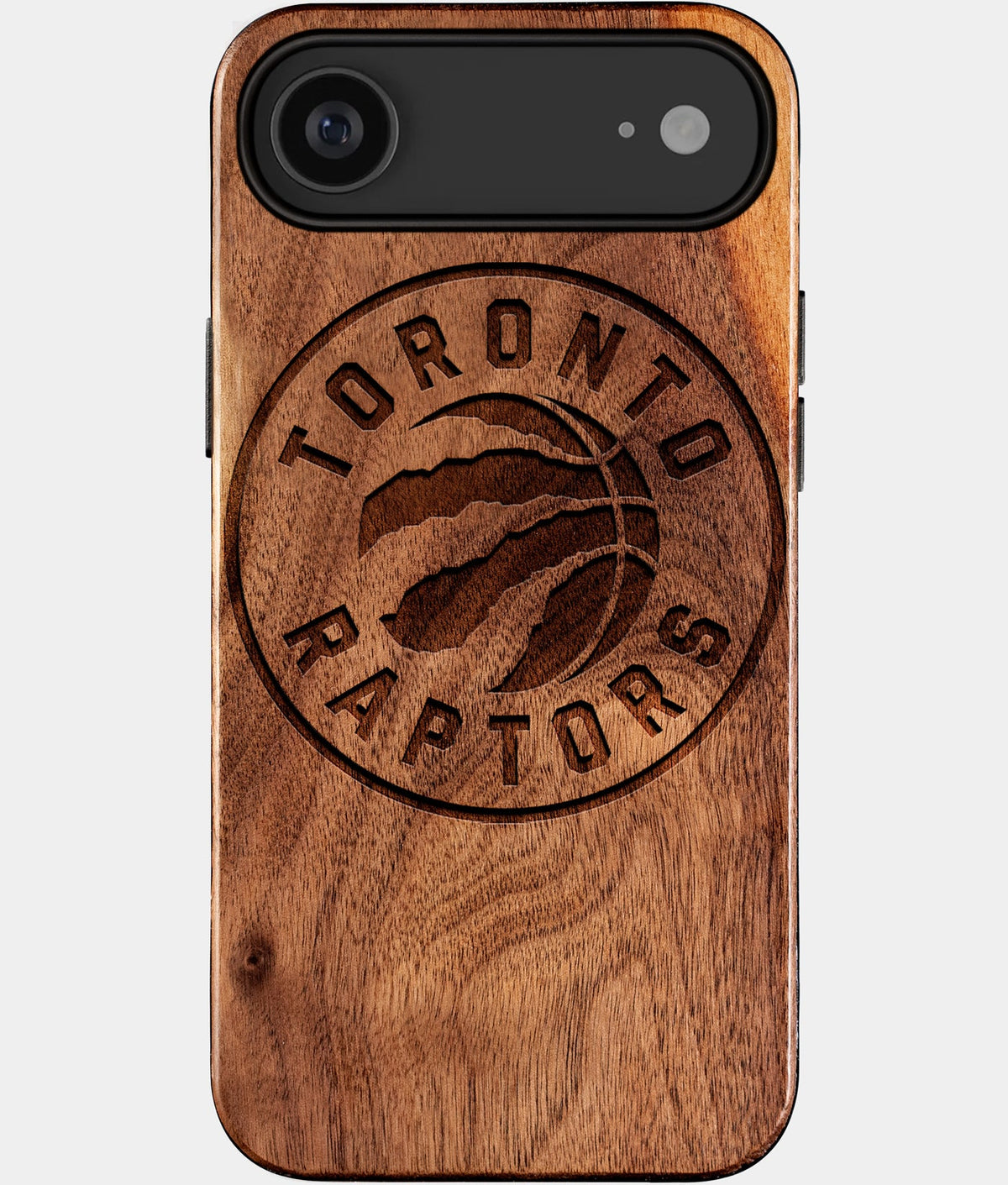 Eco-friendly Toronto Raptors iPhone 17 Air Case - Carved Wood Custom Toronto Raptors Gift For Him - Monogrammed Personalized iPhone 17 Air Cover By Aldergrove & Oak