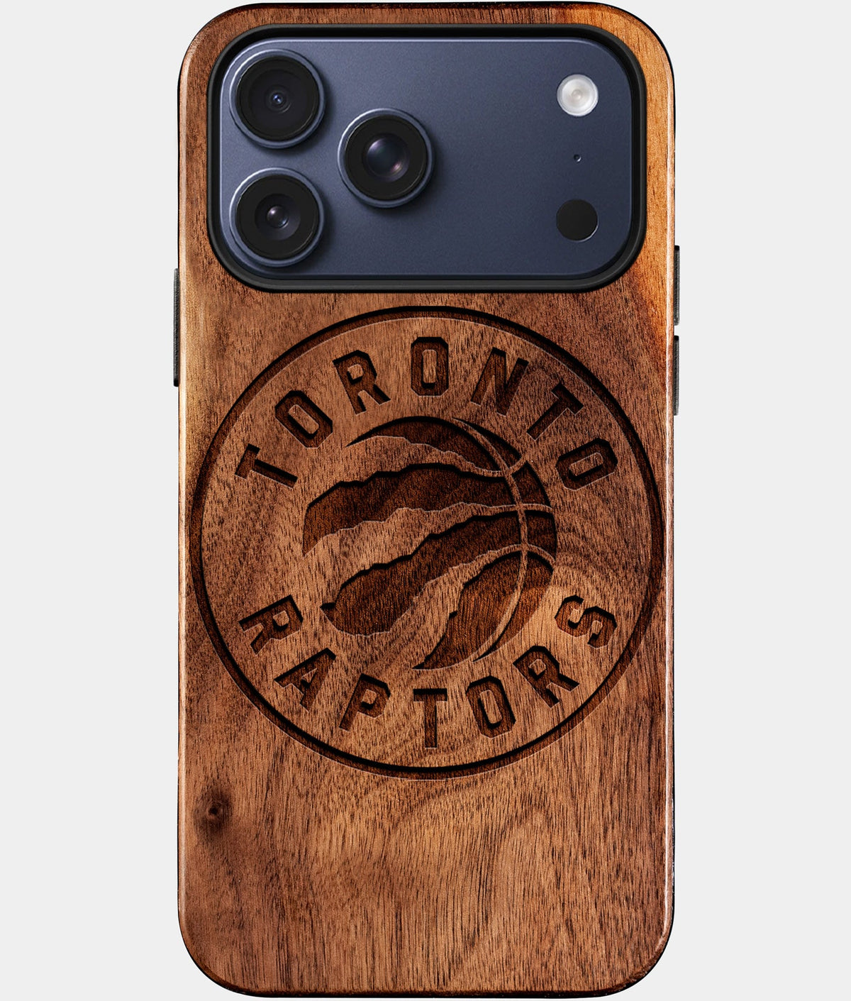 Custom Toronto Raptors iPhone 17/17 Pro/17 Pro Max/17 Air Case - Wood Raptors Cover - Eco-friendly Toronto Raptors iPhone 17 Case - Carved Wood Custom Toronto Raptors Gift For Him - Monogrammed Personalized iPhone 17 Cover By Aldergrove & Oak