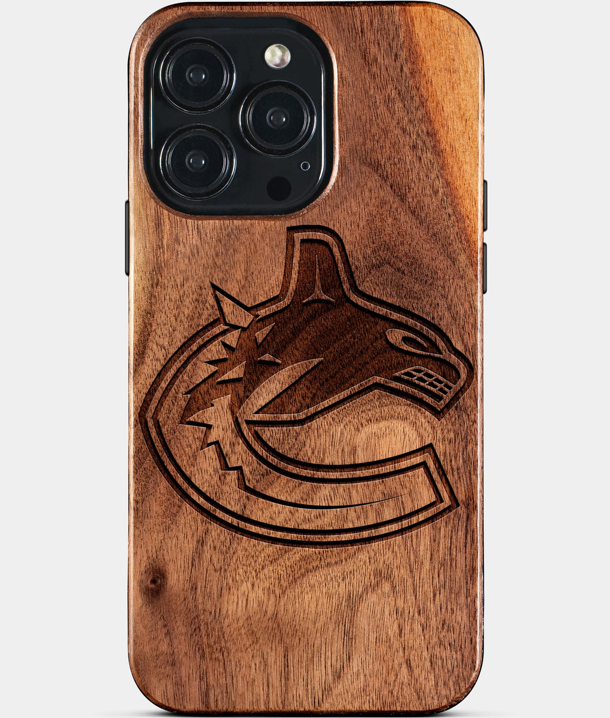 Custom Vancouver Canucks iPhone 15/15 Pro/15 Pro Max/15 Plus Case - Wood Canucks Cover - Eco-friendly Vancouver Canucks iPhone 15 Case - Carved Wood Custom Vancouver Canucks Gift For Him - Monogrammed Personalized iPhone 15 Cover By Aldergrove & Oak