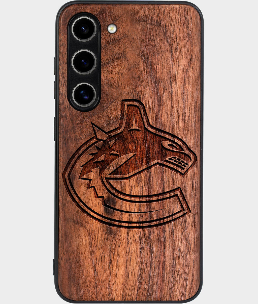 Best Wood Vancouver Canucks Samsung Galaxy S25 Case - Custom Engraved Cover - Aldergrove & Oak