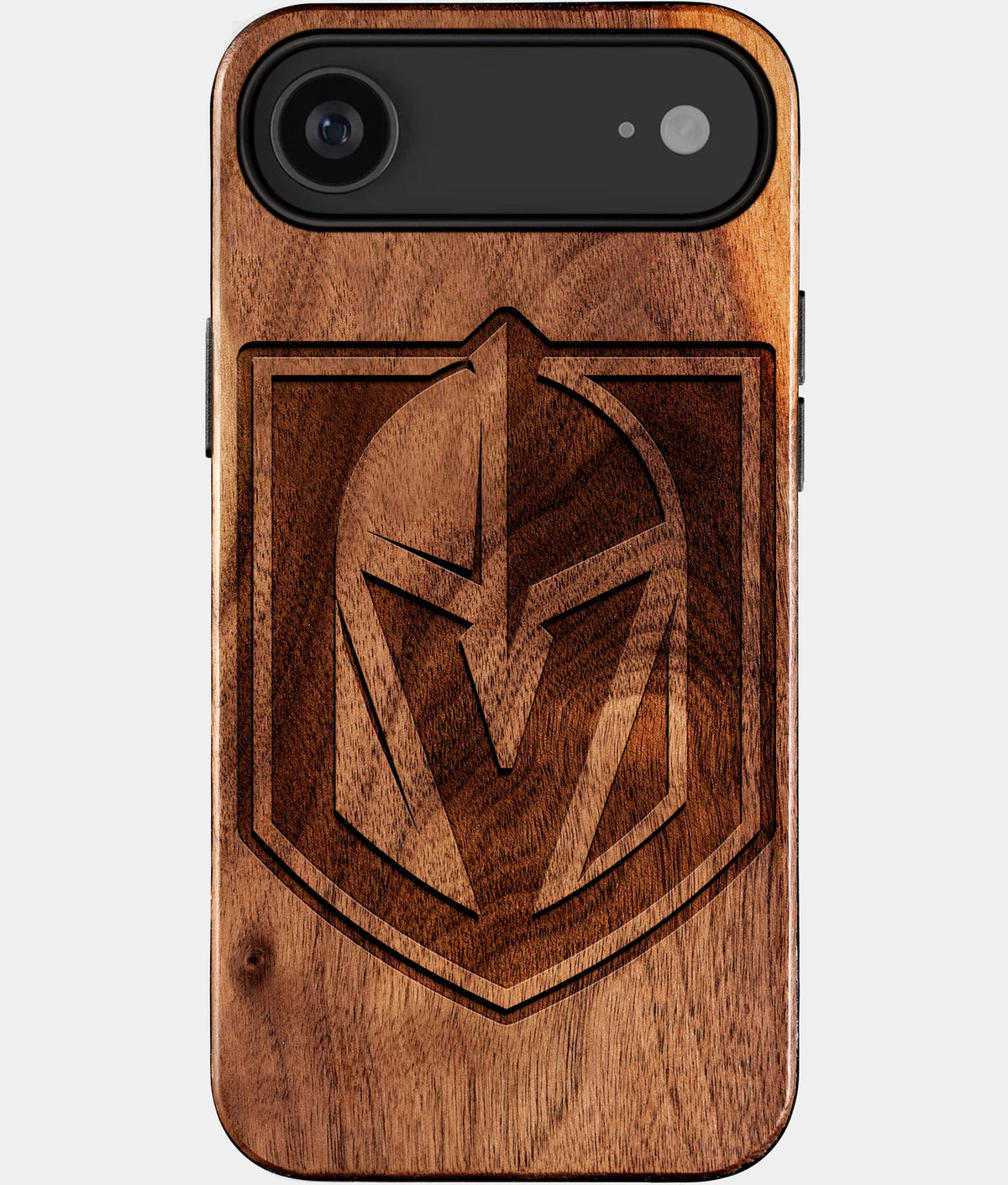 Eco-friendly Vegas Golden Knights iPhone 17 Air Case - Carved Wood Custom Vegas Golden Knights Gift For Him - Monogrammed Personalized iPhone 17 Air Cover By Aldergrove & Oak