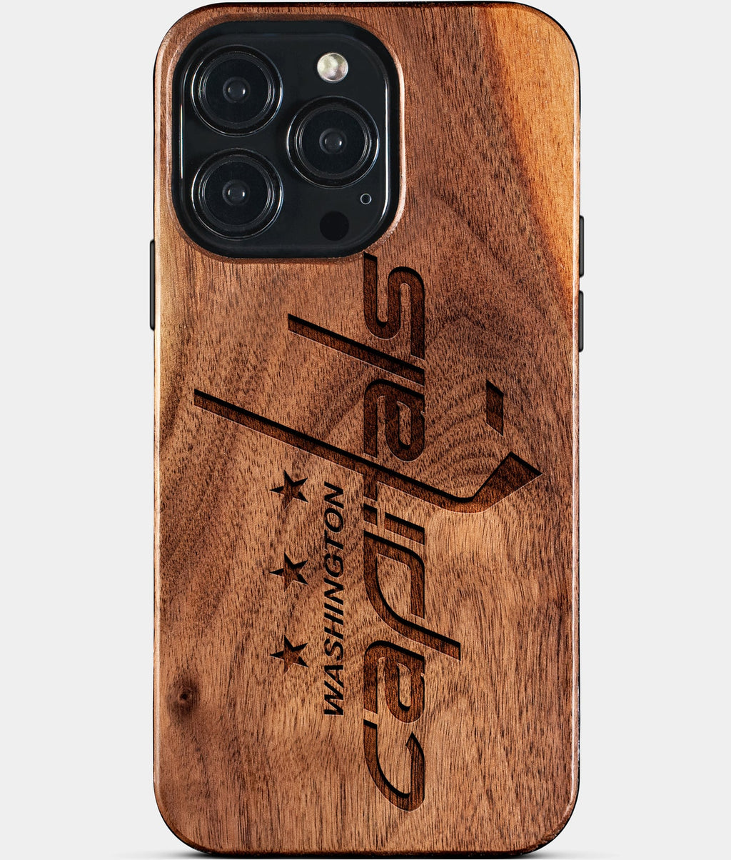 Custom Washington Capitals iPhone 15/15 Pro/15 Pro Max/15 Plus Case - Wood Capitals Cover - Eco-friendly Washington Capitals iPhone 15 Case - Carved Wood Custom Washington Capitals Gift For Him - Monogrammed Personalized iPhone 15 Cover By Aldergrove & Oak