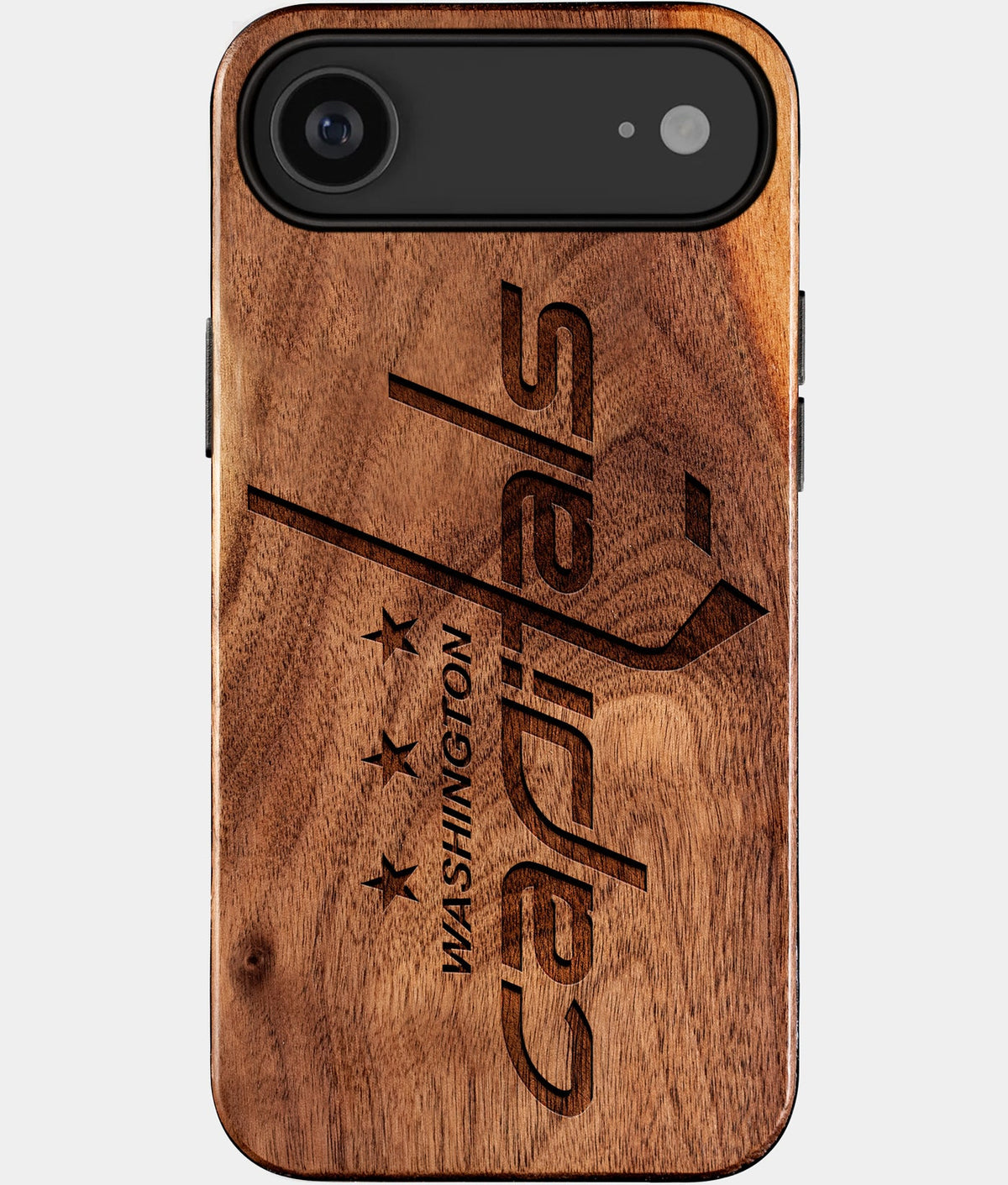 Eco-friendly Washington Capitals iPhone 17 Air Case - Carved Wood Custom Washington Capitals Gift For Him - Monogrammed Personalized iPhone 17 Air Cover By Aldergrove & Oak