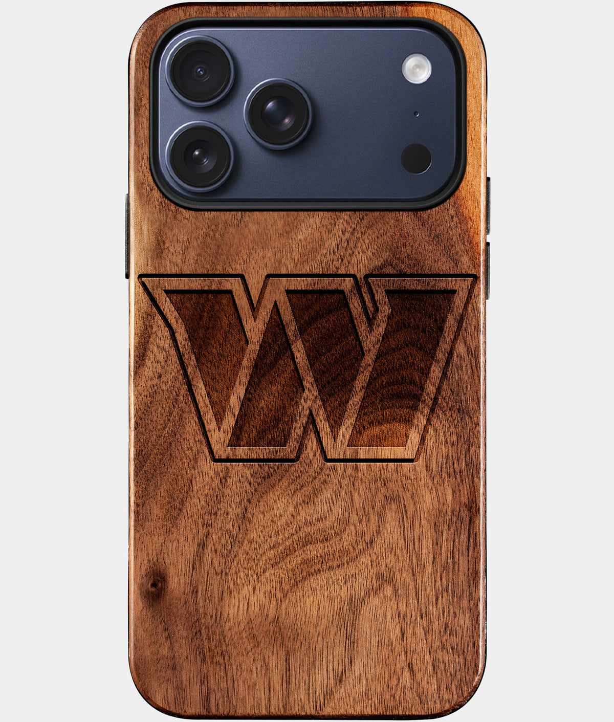 Custom Washington Commanders iPhone 17/17 Pro/17 Pro Max/17 Air Case - Wood Washington Commanders Cover - Eco-friendly Washington Commanders iPhone 17 Case - Carved Wood Custom Washington Commanders Gift For Him - Monogrammed Personalized iPhone 17 Cover By Aldergrove & Oak