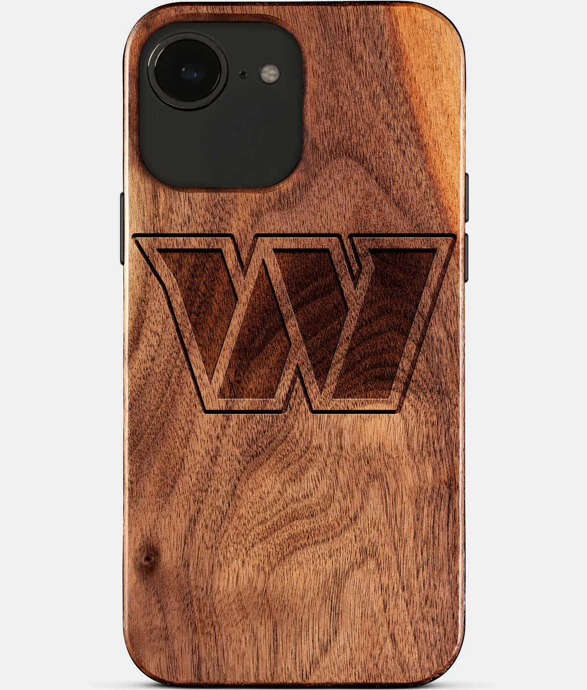 Eco-friendly Washington Commanders iPhone 17e Case - Carved Wood Custom Washington Commanders Gift For Him - Monogrammed Personalized iPhone 17e Cover By Aldergrove & Oak