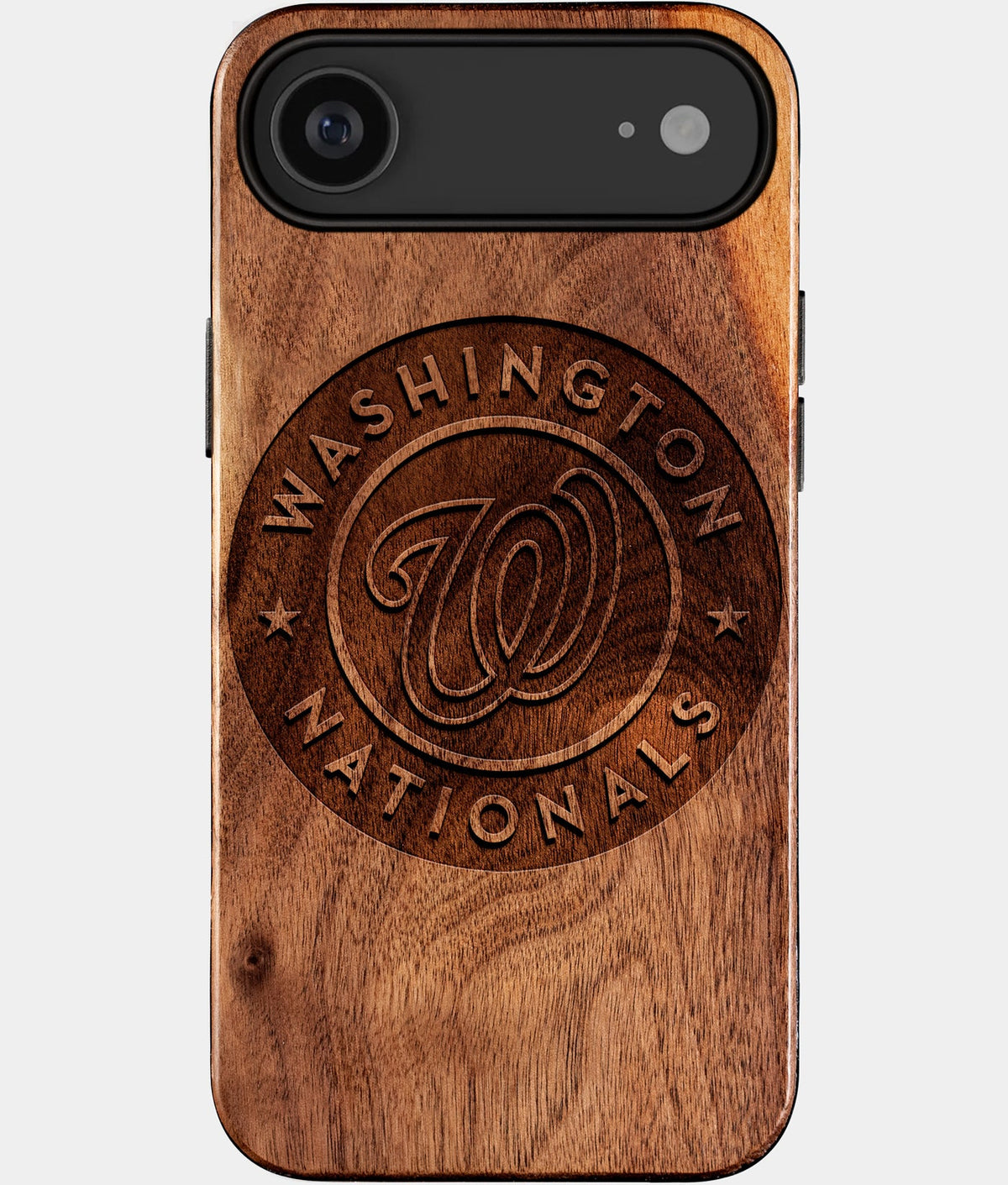 Eco-friendly Washington Nationals iPhone 17 Air Case - Carved Wood Custom Washington Nationals Gift For Him - Monogrammed Personalized iPhone 17 Air Cover By Aldergrove & Oak