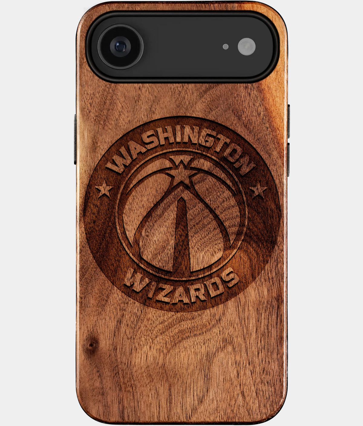 Eco-friendly Washington Wizards iPhone 17 Air Case - Carved Wood Custom Washington Wizards Gift For Him - Monogrammed Personalized iPhone 17 Air Cover By Aldergrove & Oak