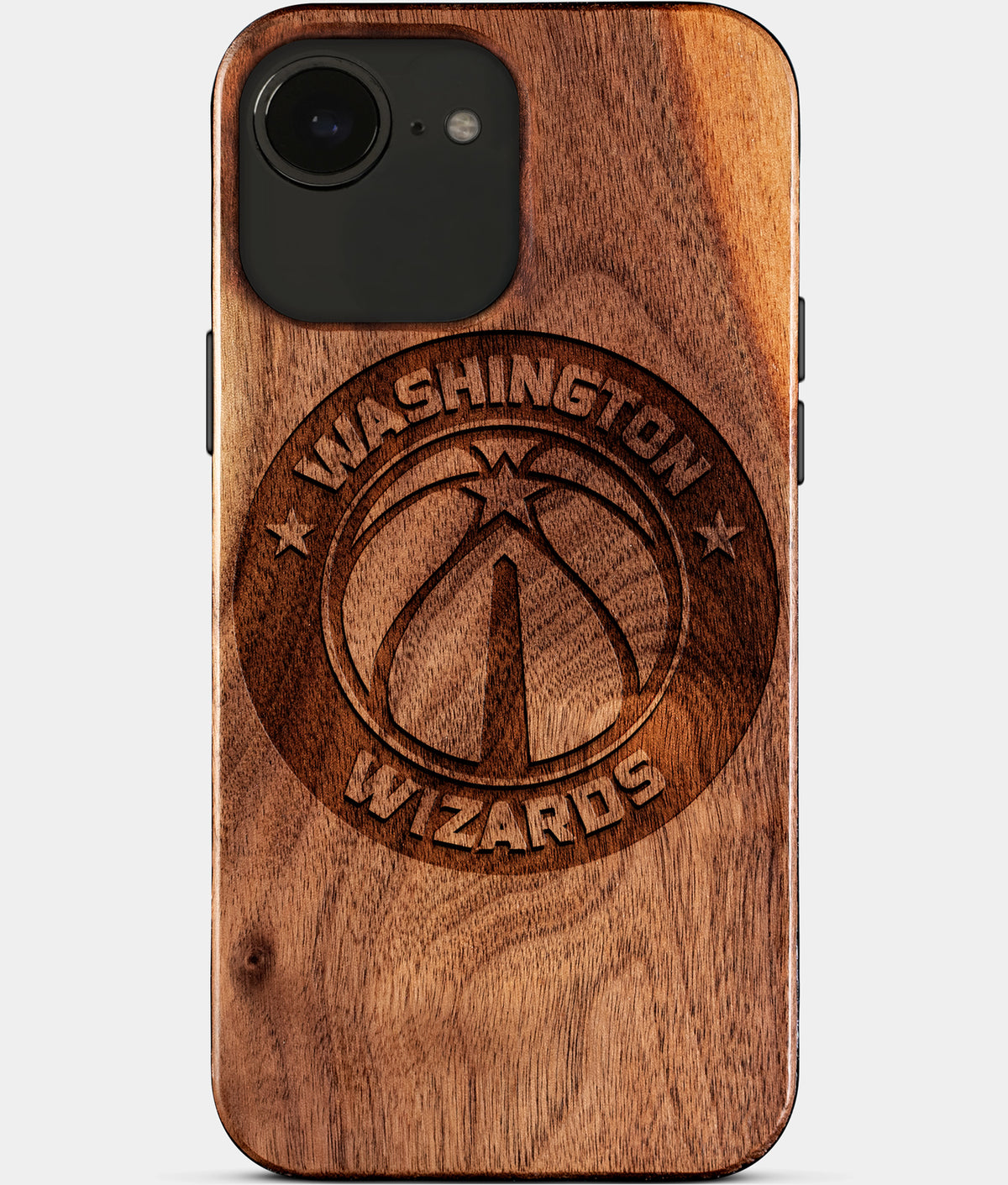 Eco-friendly Washington Wizards iPhone 17e Case - Carved Wood Custom Washington Wizards Gift For Him - Monogrammed Personalized iPhone 17e Cover By Aldergrove & Oak