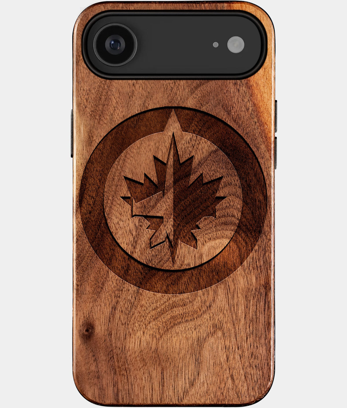 Eco-friendly Winnipeg Jets iPhone 17 Air Case - Carved Wood Custom Winnipeg Jets Gift For Him - Monogrammed Personalized iPhone 17 Air Cover By Aldergrove & Oak