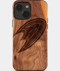 Eco-friendly Anaheim Ducks iPhone 15 Case - Carved Wood Custom Anaheim Ducks Gift For Him - Monogrammed Personalized iPhone 15 Cover By Aldergrove & Oak