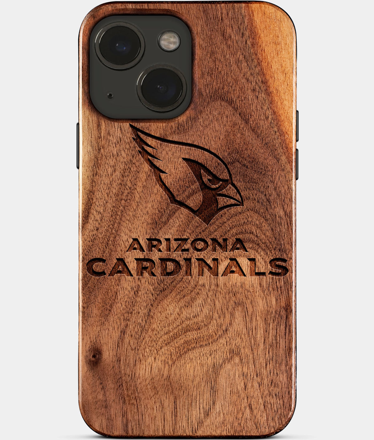 Eco-friendly Arizona Cardinals iPhone 15 Case - Carved Wood Custom Arizona Cardinals Gift For Him - Monogrammed Personalized iPhone 15 Cover By Aldergrove & Oak