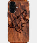 Eco-friendly Arizona Coyotes iPhone 16 Case - Carved Wood Custom Arizona Coyotes Gift For Him - Monogrammed Personalized iPhone 16 Cover By Aldergrove & Oak