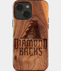 Eco-friendly Arizona Diamondbacks iPhone 15 Case - Carved Wood Custom Arizona Diamondbacks Gift For Him - Monogrammed Personalized iPhone 15 Cover By Aldergrove & Oak