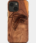 Eco-friendly Atlanta Falcons iPhone 15 Case - Carved Wood Custom Atlanta Falcons Gift For Him - Monogrammed Personalized iPhone 15 Cover By Aldergrove & Oak
