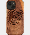 Eco-friendly Baltimore Orioles iPhone 15 Case - Carved Wood Custom Baltimore Orioles Gift For Him - Monogrammed Personalized iPhone 15 Cover By Aldergrove & Oak