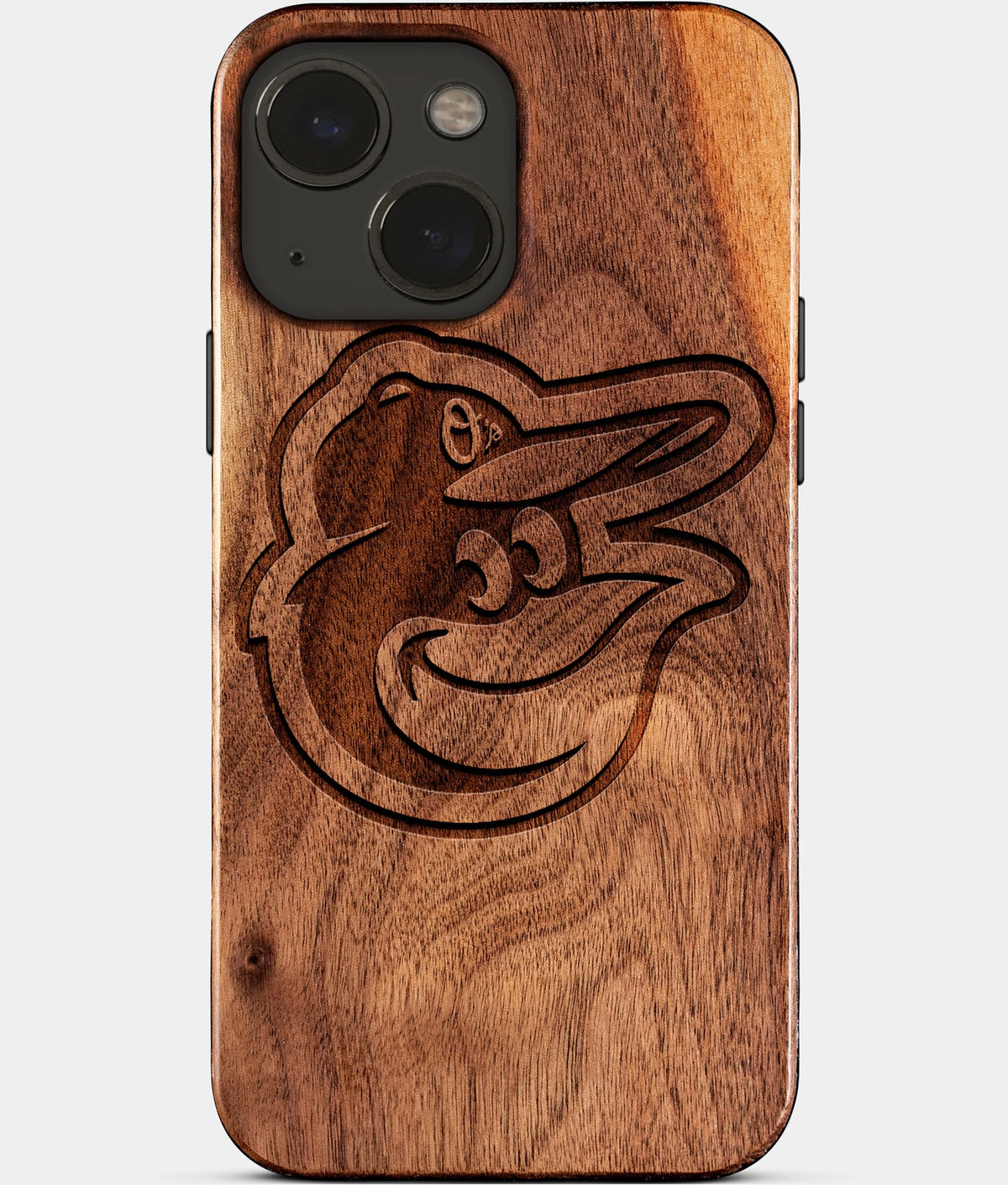Eco-friendly Baltimore Orioles iPhone 15 Case - Carved Wood Custom Baltimore Orioles Gift For Him - Monogrammed Personalized iPhone 15 Cover By Aldergrove & Oak