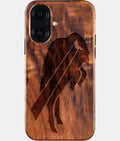 Eco-friendly Buffalo Bills iPhone 16 Case - Carved Wood Custom Buffalo Bills Gift For Him - Monogrammed Personalized iPhone 16 Cover By Aldergrove & Oak