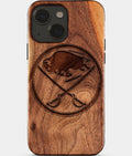 Eco-friendly Buffalo Sabres iPhone 15 Case - Carved Wood Custom Buffalo Sabres Gift For Him - Monogrammed Personalized iPhone 15 Cover By Aldergrove & Oak