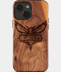 Eco-friendly Charlotte Hornets iPhone 15 Case - Carved Wood Custom Charlotte Hornets Gift For Him - Monogrammed Personalized iPhone 15 Cover By Aldergrove & Oak
