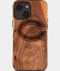 Eco-friendly Chicago Bears iPhone 15 Case - Carved Wood Custom Chicago Bears Gift For Him - Monogrammed Personalized iPhone 15 Cover By Aldergrove & Oak