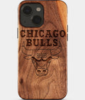 Eco-friendly Chicago Bulls iPhone 15 Case - Carved Wood Custom Chicago Bulls Gift For Him - Monogrammed Personalized iPhone 15 Cover By Aldergrove & Oak