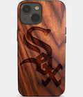 Eco-friendly Chicago White Sox iPhone 14 Case - Carved Wood Custom Chicago White Sox Gift For Him - Monogrammed Personalized iPhone 14 Cover By Aldergrove & Oak
