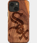 Eco-friendly Chicago White Sox iPhone 15 Case - Carved Wood Custom Chicago White Sox Gift For Him - Monogrammed Personalized iPhone 15 Cover By Aldergrove & Oak