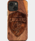 Eco-friendly Cleveland Cavaliers iPhone 15 Case - Carved Wood Custom Cleveland Cavaliers Gift For Him - Monogrammed Personalized iPhone 15 Cover By Aldergrove & Oak