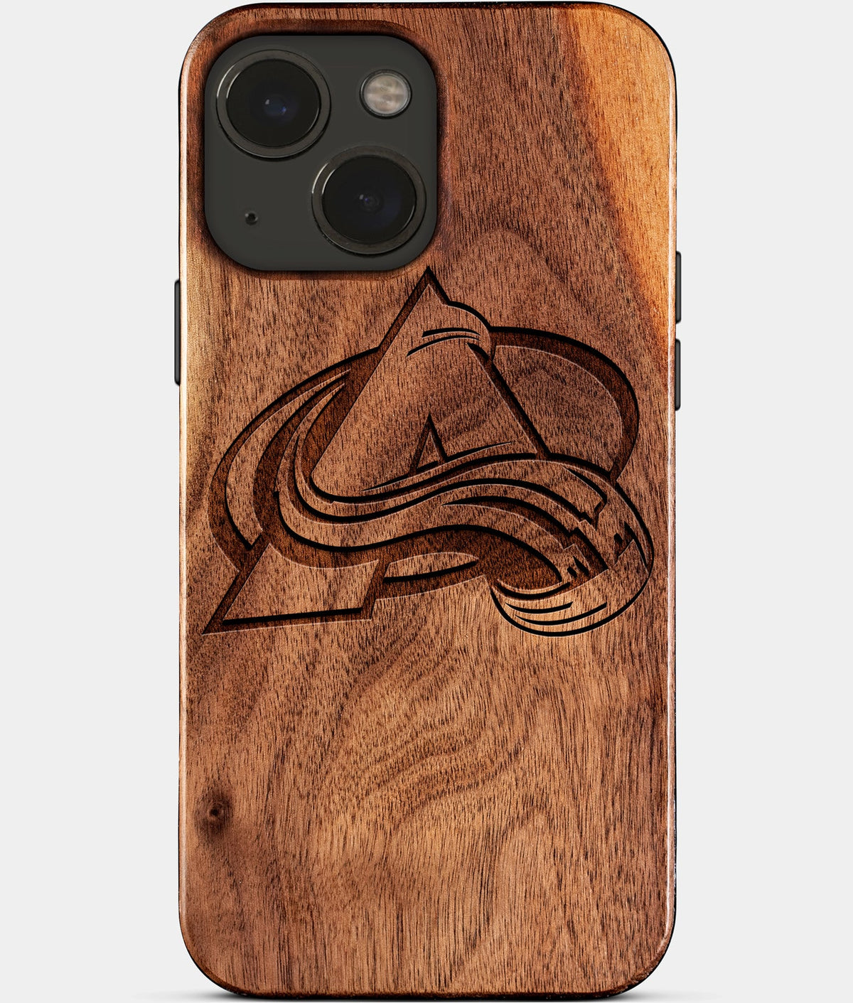 Eco-friendly Colorado Avalanche iPhone 15 Case - Carved Wood Custom Colorado Avalanche Gift For Him - Monogrammed Personalized iPhone 15 Cover By Aldergrove & Oak