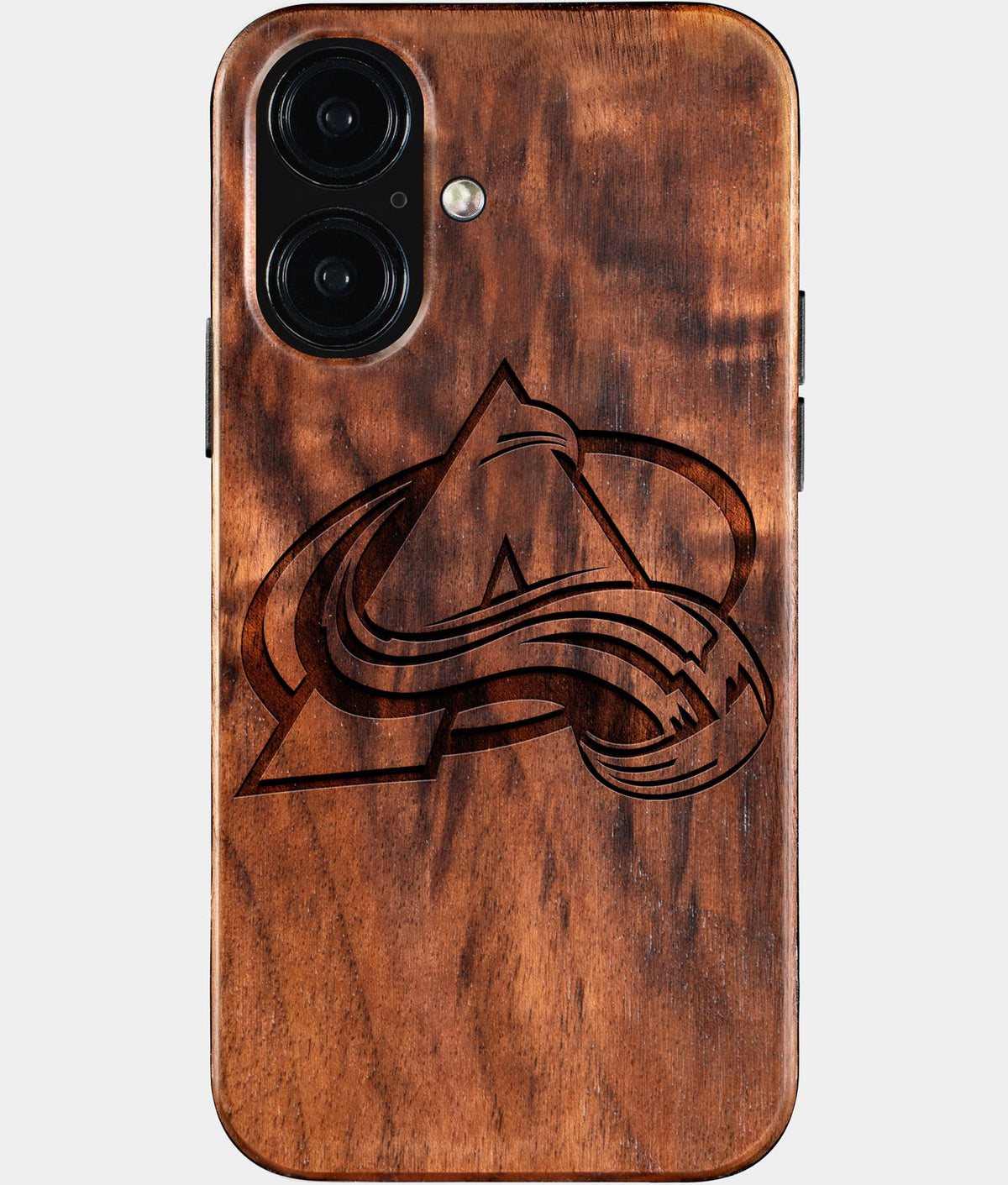 Eco-friendly Colorado Avalanche iPhone 16 Case - Carved Wood Custom Colorado Avalanche Gift For Him - Monogrammed Personalized iPhone 16 Cover By Aldergrove & Oak