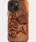 Eco-friendly Dallas Stars iPhone 15 Case - Carved Wood Custom Dallas Stars Gift For Him - Monogrammed Personalized iPhone 15 Cover By Aldergrove & Oak