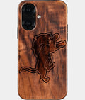 Eco-friendly Detroit Lions iPhone 16 Case - Carved Wood Custom Detroit Lions Gift For Him - Monogrammed Personalized iPhone 16 Cover By Aldergrove & Oak