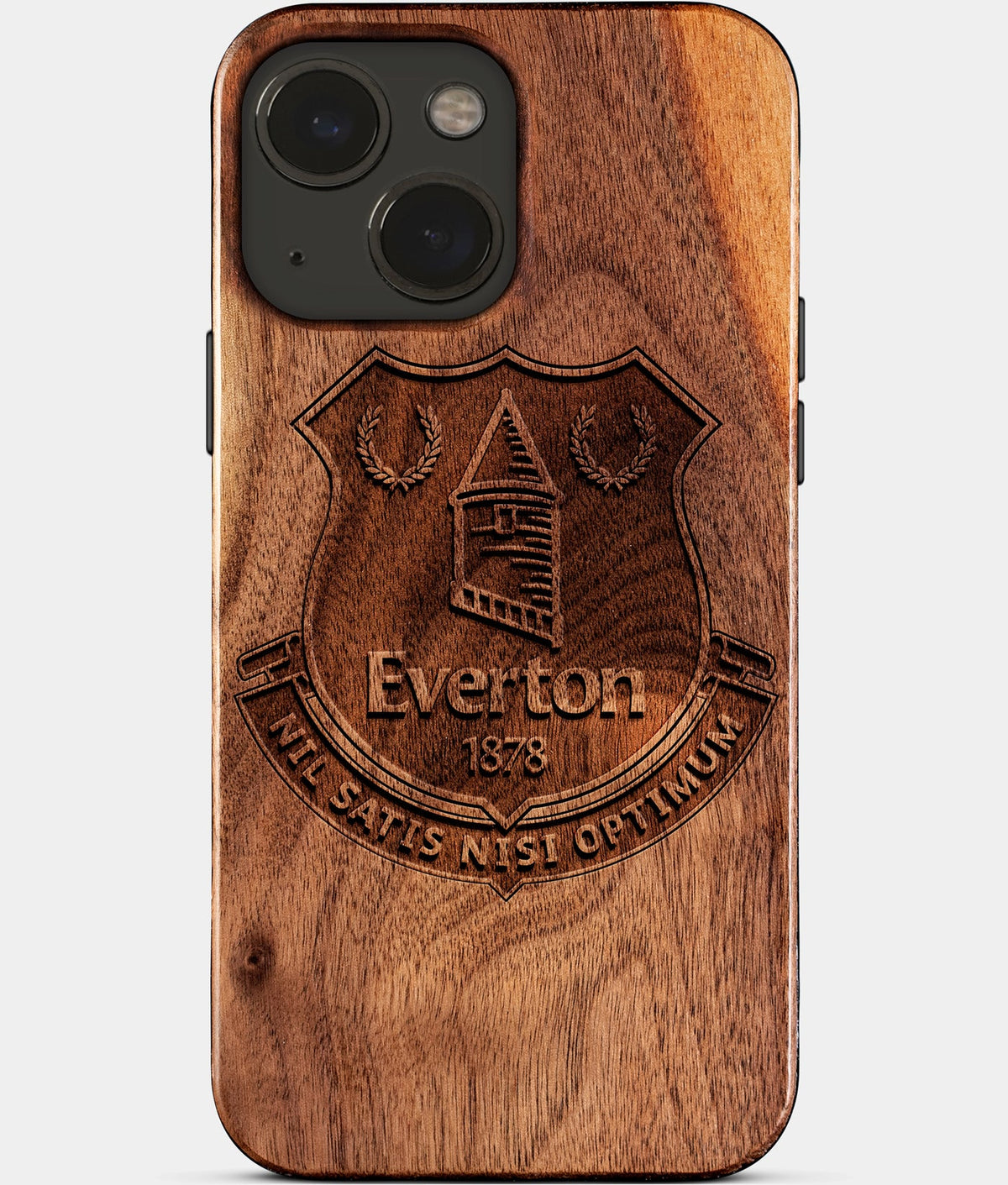 Eco-friendly Everton FC iPhone 15 Case - Carved Wood Custom Everton FC Gift For Him - Monogrammed Personalized iPhone 15 Cover By Aldergrove & Oak