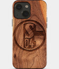 Eco-friendly FC Schalke 04 iPhone 15 Case - Carved Wood Custom FC Schalke 04 Gift For Him - Monogrammed Personalized iPhone 15 Cover By Aldergrove & Oak