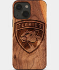 Eco-friendly Florida Panthers iPhone 15 Case - Carved Wood Custom Florida Panthers Gift For Him - Monogrammed Personalized iPhone 15 Cover By Aldergrove & Oak