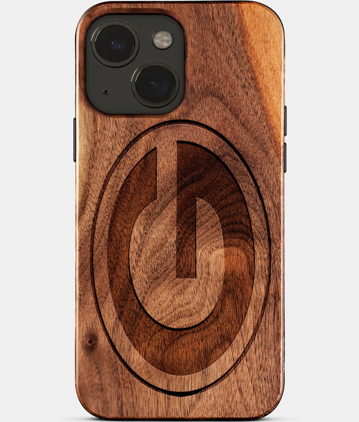 Eco-friendly Green Bay Packers iPhone 15 Case - Carved Wood Custom Green Bay Packers Gift For Him - Monogrammed Personalized iPhone 15 Cover By Aldergrove & Oak